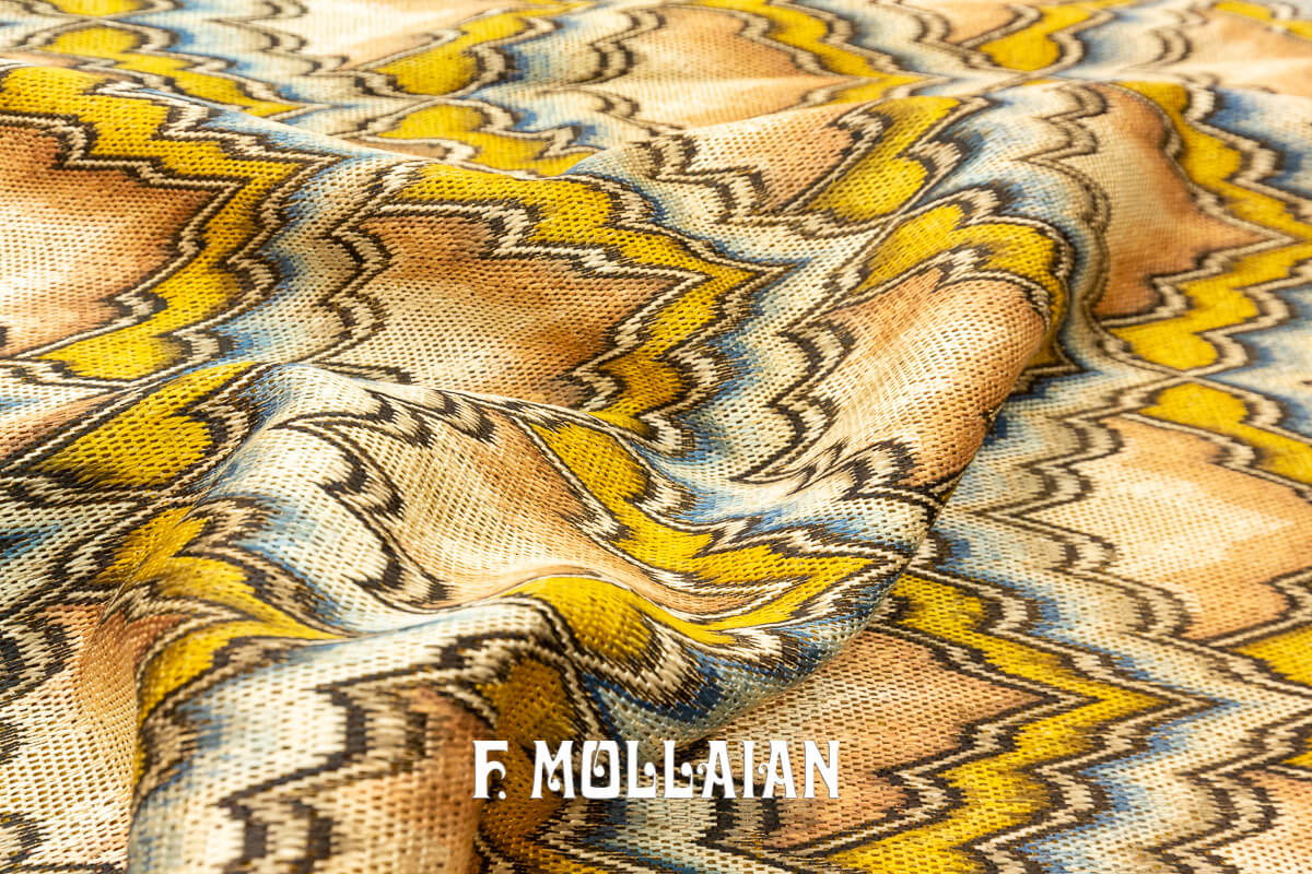 Italian Bargello Textile Beige/Gold n°:478720